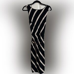 White House Black Market Sleeveless Striped Dress EUC